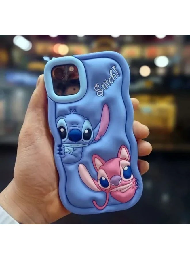 ستيتش حافظة سيليكون  من  3D Character Bracke مع غطاء لحماية شاملة لهاتف iPhone 13 Pro، مقاومة للانزلاق - Image 3